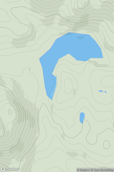 Thumbnail image for Creag Bhan [Loch Torridon to Loch Maree] showing contour plot for surrounding peak